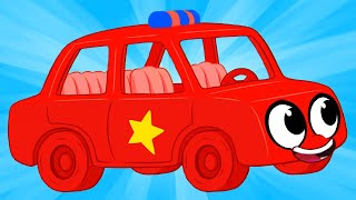 Red Police Car Morphle | +Trucks, Vehicles, Ambulances | Mila and Morphle | Cartoons for Kids