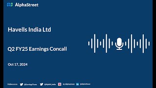 Havells India Ltd Q2 FY2024-25 Earnings Conference Call