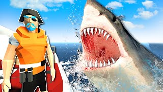 There's a MEGALODON SHARK after me! - Stormworks Gameplay