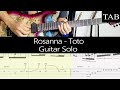 ROSANNA - Toto (Steve Lukather): SOLO guitar cover + TAB