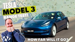 Tesla Model 3 real-world range test: will we make it? | Wheels Oz