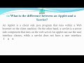 what is the difference between an applet and a servlet java interview questions and answers