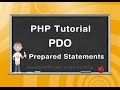 PHP PDO Prepared Statements Tutorial