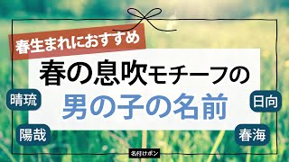 春生まれの男の子の名前～春の気候モチーフ～