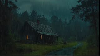 Heavy Rain and Distant Thunder ⛈️ Forest Rain Therapy of Rain Asmr ⚡ Fall Asleep Immediately