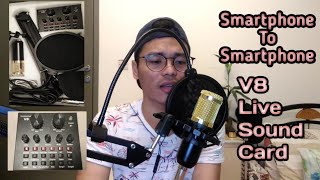 How to set up Professional Condenser Microphone with V8 Live Sound Card