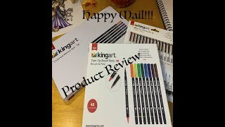 Kingart Happy Mail  Product Review Colored Pencils, Brush Pens and Inkline Fine Line Pens