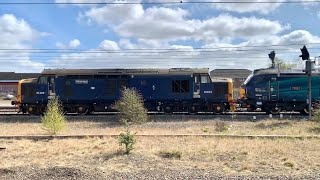 37422, 68002 \u0026 66303 Passes Darlington | 0Z37 York Parcels Sidings to Carlisle Kingmoor Sidings