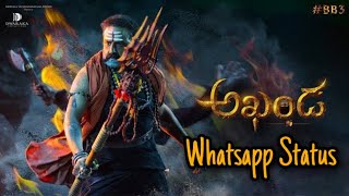 Akhanda Trailer Whatsapp Status | Akhanda Teaser Whatsapp Status | Viral Wall