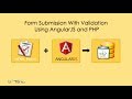 Form Submission With Validation Using AngularJS and PHP - Learn Infinity
