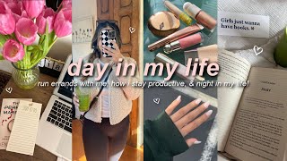VLOG💌: a day in my life, run errands with me, staying productive, & relaxing night in my life!