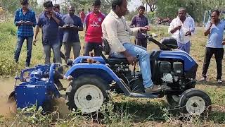 swaraj 12hp tractor demo on dry land performance