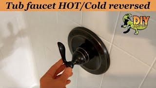 Reversed HOT and COLD shower handle - DIY fix