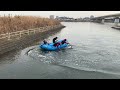 rafting practice. basic upgate. ラフティングスラローム練習右アップゲート。