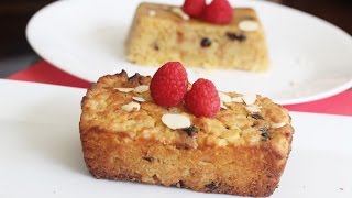 Eggless Custard Bread Pudding Baked in Cooker \u0026 Microwave