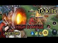 ALESSIO | HIGH DAMAGE FARMING LANE | 16 - 2 - 8 | HONOR OF KINGS ALESSIO GAMEPLAY