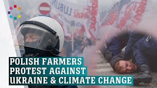 Polish farmers protest Ukraine \u0026 climate change policy at EU