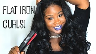 ♡ Flat Iron Curls + Kamari Hair Review \