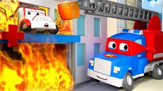 The Hospital is on fire !  - Carl the Super Truck in Car City | Children Cartoons