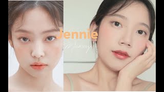 以Jennie画报灵感仿妆氛围感妆容 ｜ 蜜桃妆容 ｜ Jansu