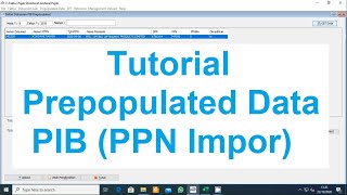 Tutorial Prepopulated Data PIB PPN Impor Barang