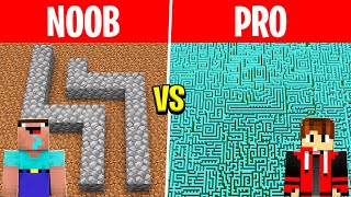 NOOB Vs PRO Infinite Maze Challenge In Minecraft !!!