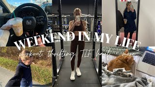 WEEKEND IN MY LIFE VLOG | workout, activewear haul, thrifting, + more!