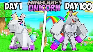 I Survived 100 Days as a UNICORN in Minecraft