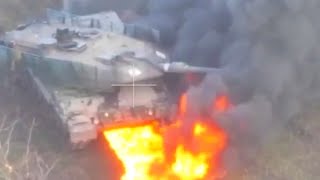 Поражение танка Leopard 2A6 Украины на Авдеевском направлении