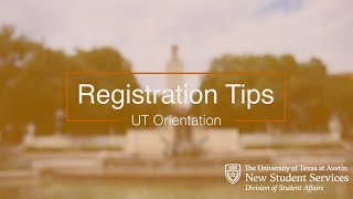 Course Registration Tips for UT Orientation