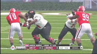 (Arkansas State Red Wolves vs Georgia Bulldogs) (NCAA Football 20 2019 2020 Season) PS3 Version 1