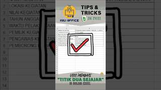 Cara membuat TITIK DUA sejajar di EXCEL #excelshorts #tipsandtricks #shortvideo #viralvideo