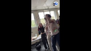 Students fake fight to surprise favorite teacher for his birthday