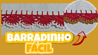 #bicodecrochê #barradinhodecrochê Barradinho Fácil de Crochê Para Iniciantes Passo a Passo