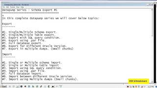 #1 Schema Export - Oracle datapump series