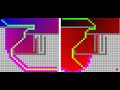 A* (A star) vs Dijkstra's algorithm pathfinding grid visualization - JavaScript