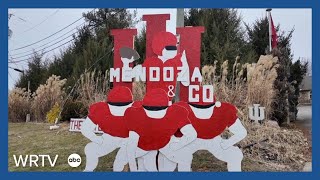 Bloomington resident honoring IU footballs success with wooden cut-outs