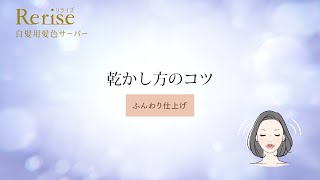 花王 ブローネ リライズ Rerise白髪用髪色サーバー　ふんわり乾かすコツ