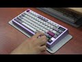 typing sounds meletrix zoom75 with stock hmx hyacinth poly plate