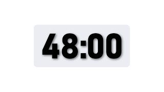 48 Minute Timer - Minimal Countdown Timer [Light Theme]
