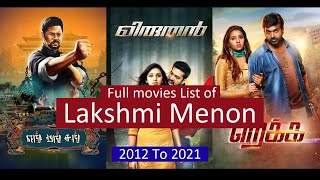 Lakshmi Menon Full Movies List | All Movies of Lakshmi Menon