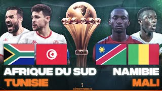 🔴🇿🇦🇹🇳 AFRIQUE DU SUD - TUNISIE + 🇳🇦🇲🇱 NAMIBIE - MALI / 3EME JOURNEE CAN 2024 / CAN 2023 / CAN 2024