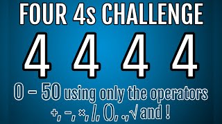 Four 4s Challenge Answers 0-50 | Only for Genius Maths Question