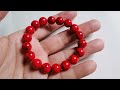 red coral bracelet natural stone