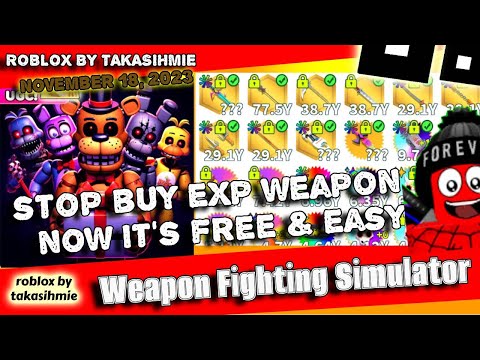 STOP Buying Weapon Exp, Now can get FREE BIG Power in Weapon Fighting Simulator Roblox New CODES