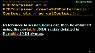 Using the Embedded Enterprise Bean Container