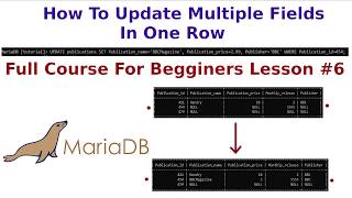 How To Update Multiple Fields In MySQL MariaDB? l Update Statement in SQL #6
