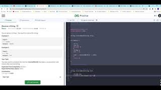 Reverse a String on Geeks for Geeks