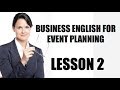 Business English for Event Management - Lesson 2