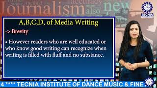 A B C D of Media Writing | Ms. Shalini Guliani (Asst. Prof.) | BA(J\u0026MC) TIAS on Tecnia TV